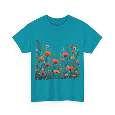 Wildflowers, Graphic T-Shirts for Women, Floral Shirt, Womens Short Sleeve, Ladies Graphic Tees #5102TTS