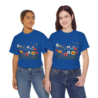 Wildflowers, Graphic T-Shirts for Women, Floral Shirt, Womens Short Sleeve, Ladies Graphic Tees #5114TTS
