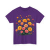 Wildflowers and Pink & Yellow Roses, Graphic T-Shirts for Women, Floral Shirt, Womens Short Sleeve, Ladies Graphic Tees #5140TTS