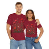 Wildflowers and Red Roses, Graphic T-Shirts for Women, Floral Shirt, Womens Short Sleeve, Ladies Graphic Tees #5035TTS