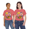 Wildflowers and Pink & Yellow Roses, Graphic T-Shirts for Women, Floral Shirt, Womens Short Sleeve, Ladies Graphic Tees #5145TTS
