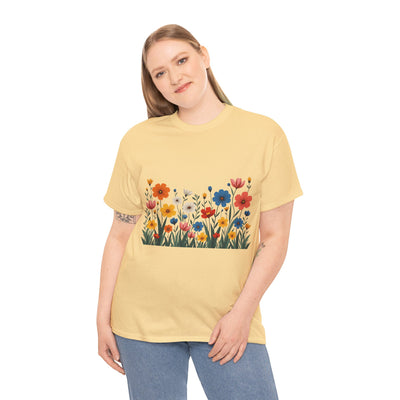 Wildflowers, Graphic T-Shirts for Women, Floral Shirt, Womens Short Sleeve, Ladies Graphic Tees #5112TTS