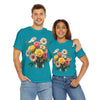 Wildflowers and Pink & Yellow Roses, Graphic T-Shirts for Women, Floral Shirt, Womens Short Sleeve, Ladies Graphic Tees #5136TTS