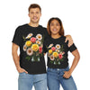 Wildflowers and Pink & Yellow Roses, Graphic T-Shirts for Women, Floral Shirt, Womens Short Sleeve, Ladies Graphic Tees #5136TTS