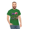 Wildflowers and Pink/Violet Roses, Graphic T-Shirts for Women, Floral Shirt, Womens Short Sleeve, Ladies Graphic Tees #5101TTS