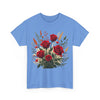 Wildflowers and Red Roses, Graphic T-Shirts for Women, Floral Shirt, Womens Short Sleeve, Ladies Graphic Tees #5129TTS