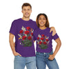 Wildflowers and Red Roses, Graphic T-Shirts for Women, Floral Shirt, Womens Short Sleeve, Ladies Graphic Tees #5128TTS