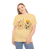 Wildflowers and a Yellow Rose, Graphic T-Shirts for Women, Floral Shirt, Womens Short Sleeve, Ladies Graphic Tees #5010TTS