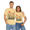 Wildflowers and Orange Roses, Graphic T-Shirts for Women, Floral Shirt, Womens Short Sleeve, Ladies Graphic Tees #5045TTS