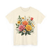 Wildflowers and Pink & Yellow Roses, Graphic T-Shirts for Women, Floral Shirt, Womens Short Sleeve, Ladies Graphic Tees #5144TTS
