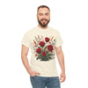 Wildflowers and Red Roses, Graphic T-Shirts for Women, Floral Shirt, Womens Short Sleeve, Ladies Graphic Tees #5129TTS