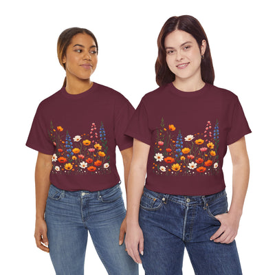 Wildflowers, Graphic T-Shirts for Women, Floral Shirt, Womens Short Sleeve, Ladies Graphic Tees #5110TTS