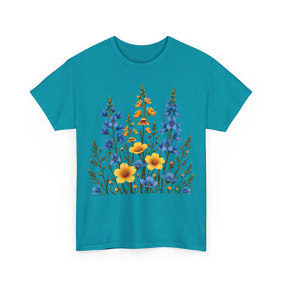 Wildflowers, Graphic T-Shirts for Women, Floral Shirt, Womens Short Sleeve, Ladies Graphic Tees #5121TTS