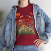 Wildflowers and Orange Roses, Graphic T-Shirts for Women, Floral Shirt, Womens Short Sleeve, Ladies Graphic Tees #5045TTS