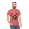 Wildflowers and Red Roses, Graphic T-Shirts for Women, Floral Shirt, Womens Short Sleeve, Ladies Graphic Tees #5130TTS