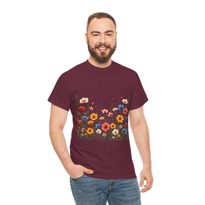 Wildflowers, Graphic T-Shirts for Women, Floral Shirt, Womens Short Sleeve, Ladies Graphic Tees #5106TTS