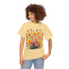 Wildflowers and Pink & Yellow Roses, Graphic T-Shirts for Women, Floral Shirt, Womens Short Sleeve, Ladies Graphic Tees #5140TTS