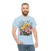 Wildflowers and Pink & Yellow Roses, Graphic T-Shirts for Women, Floral Shirt, Womens Short Sleeve, Ladies Graphic Tees #5149TTS