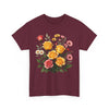 Wildflowers and Pink & Yellow Roses, Graphic T-Shirts for Women, Floral Shirt, Womens Short Sleeve, Ladies Graphic Tees #5137TTS