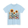 Sunflowers & Wildflowers, Graphic T-Shirts for Women, Floral Shirt, Womens Short Sleeve, Ladies Graphic Tees #5154TTS