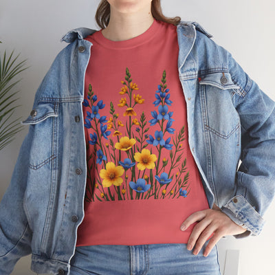 Wildflowers, Graphic T-Shirts for Women, Floral Shirt, Womens Short Sleeve, Ladies Graphic Tees #5121TTS