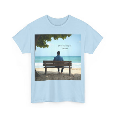 Have You Forgiven Your Ex?Man on Bench Looking at Waves, Forgiving T-Shirt, Forgiveness, Relationship Healing Top #5005STS