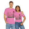 Wildflowers and a Red Rose, Graphic T-Shirts for Women, Floral Shirt, Womens Short Sleeve, Ladies Graphic Tees #5008TTS