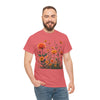 Wildflowers and Orange Roses, Graphic T-Shirts for Women, Floral Shirt, Womens Short Sleeve, Ladies Graphic Tees #5046TTS