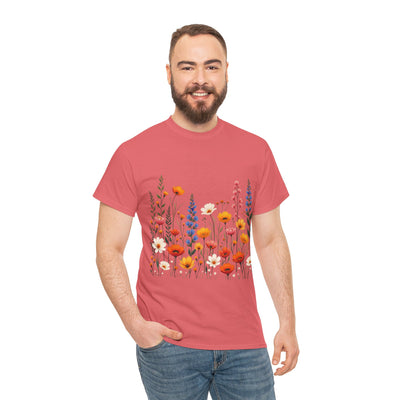 Wildflowers, Graphic T-Shirts for Women, Floral Shirt, Womens Short Sleeve, Ladies Graphic Tees #5110TTS