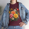 Wildflowers and Pink & Yellow Roses, Graphic T-Shirts for Women, Floral Shirt, Womens Short Sleeve, Ladies Graphic Tees #5144TTS