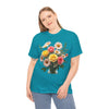 Wildflowers and Pink & Yellow Roses, Graphic T-Shirts for Women, Floral Shirt, Womens Short Sleeve, Ladies Graphic Tees #5136TTS