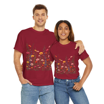 Wildflowers, Graphic T-Shirts for Women, Floral Shirt, Womens Short Sleeve, Ladies Graphic Tees #5103TTS