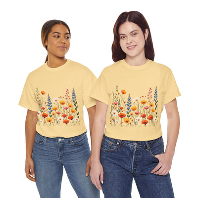 Wildflowers, Graphic T-Shirts for Women, Floral Shirt, Womens Short Sleeve, Ladies Graphic Tees #5110TTS