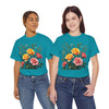 Wildflowers and Pink & Yellow Roses, Graphic T-Shirts for Women, Floral Shirt, Womens Short Sleeve, Ladies Graphic Tees #5149TTS