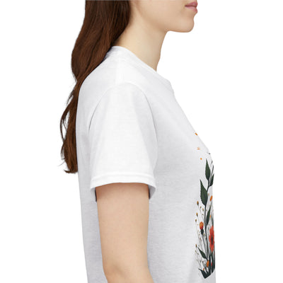 Wildflowers and Yellow Roses, Graphic T-Shirts for Women, Floral Shirt, Womens Short Sleeve, Ladies Graphic Tees #5026TTS