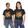 Wildflowers and Pink & Yellow Roses, Graphic T-Shirts for Women, Floral Shirt, Womens Short Sleeve, Ladies Graphic Tees #5144TTS