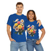 Wildflowers and Pink & Yellow Roses, Graphic T-Shirts for Women, Floral Shirt, Womens Short Sleeve, Ladies Graphic Tees #5136TTS