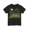 Wildflowers and White Roses, Graphic T-Shirts for Women, Floral Shirt, Womens Short Sleeve, Ladies Graphic Tees #5041TTS