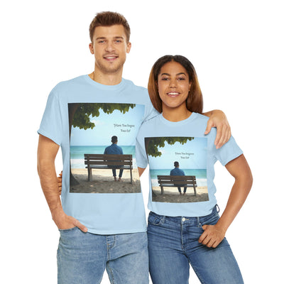 Have You Forgiven Your Ex?Man on Bench Looking at Waves, Forgiving T-Shirt, Forgiveness, Relationship Healing Top #5005STS
