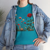 Wildflowers and a Red Rose, Graphic T-Shirts for Women, Floral Shirt, Womens Short Sleeve, Ladies Graphic Tees #5008TTS