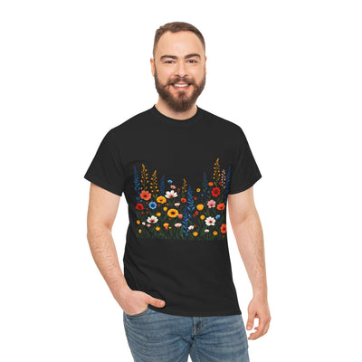 Wildflowers, Graphic T-Shirts for Women, Floral Shirt, Womens Short Sleeve, Ladies Graphic Tees #5107TTS