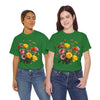 Wildflowers and Pink & Yellow Roses, Graphic T-Shirts for Women, Floral Shirt, Womens Short Sleeve, Ladies Graphic Tees #5138TTS
