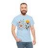 Wildflowers and a Yellow Rose, Graphic T-Shirts for Women, Floral Shirt, Womens Short Sleeve, Ladies Graphic Tees #5010TTS