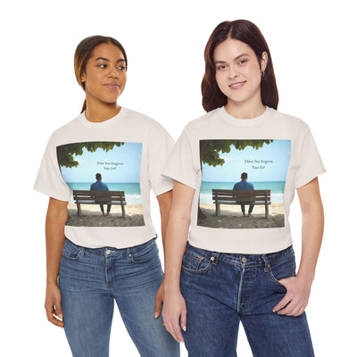 Have You Forgiven Your Ex?Man on Bench Looking at Waves, Forgiving T-Shirt, Forgiveness, Relationship Healing Top #5005STS