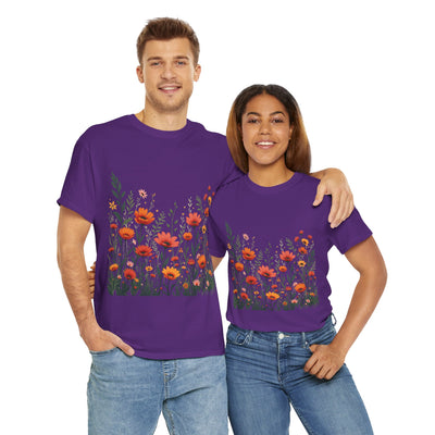 Wildflowers, Graphic T-Shirts for Women, Floral Shirt, Womens Short Sleeve, Ladies Graphic Tees #5102TTS