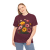 Wildflowers and Pink & Yellow Roses, Graphic T-Shirts for Women, Floral Shirt, Womens Short Sleeve, Ladies Graphic Tees #5147TTS