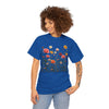 Wildflowers and Pink Roses, Graphic T-Shirts for Women, Floral Shirt, Womens Short Sleeve, Ladies Graphic Tees #5023TTS