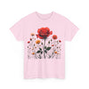 Wildflowers and a Red Rose, Graphic T-Shirts for Women, Floral Shirt, Womens Short Sleeve, Ladies Graphic Tees #5007TTS