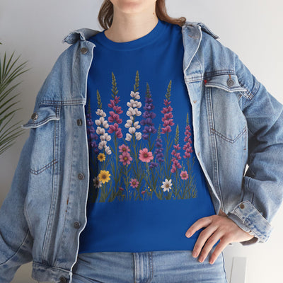 Wildflowers, Graphic T-Shirts for Women, Floral Shirt, Womens Short Sleeve, Ladies Graphic Tees #5124TTS