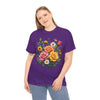 Wildflowers and Pink & Yellow Roses, Graphic T-Shirts for Women, Floral Shirt, Womens Short Sleeve, Ladies Graphic Tees #5144TTS